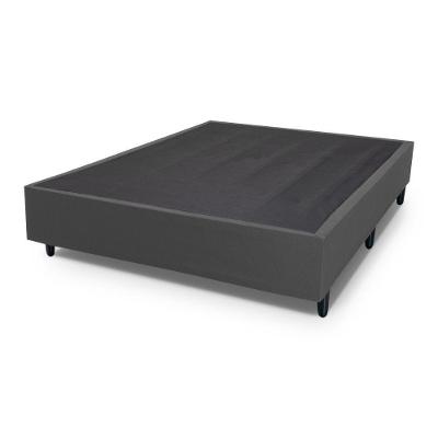 Base Box Casal Prince Sued 1,38x1,87x0,32 Cinza