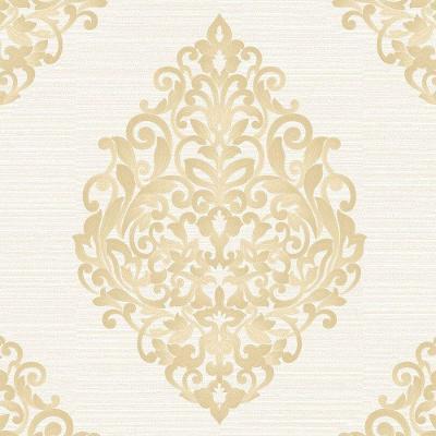 Papel De Parede Fiesta Modern Arranjo Damask Dourado 533081 Fiesta Modern 533081