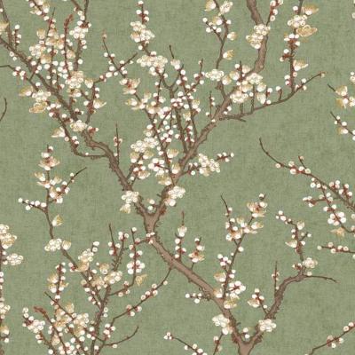 Papel De Parede Hana Floral Verde 1903-4