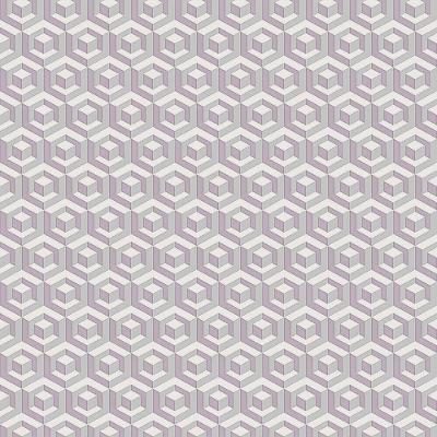 Papel De Parede Fiesta Modern Geométrico 3d Lilás 543213 Fiesta Modern 543213