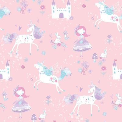 Papel De Parede Just 4 Kids Unicórnios G56523 - Rolo 10m X 0,52m