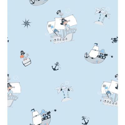 Papel De Parede Treboli Azul Piratas 5833 - Rolo 10m X 0,53m