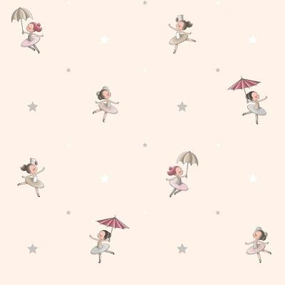 Papel De Parede Treboli Creme Bailarinas 5823 - Rolo 10m X 0,53m