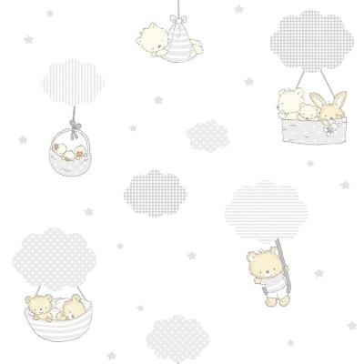 Papel De Parede Treboli Balões Cinza 5803 - Rolo 10m X 0,53m