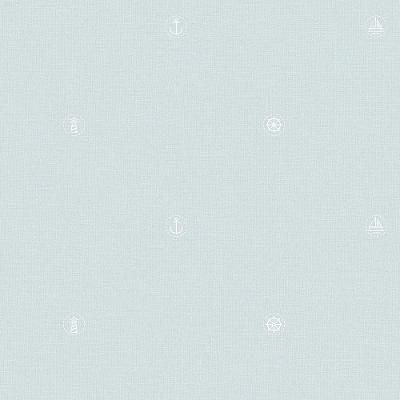 Papel De Parede Lullaby Marinheiro Azul Claro 2262 - Rolo 10m X 0,53m