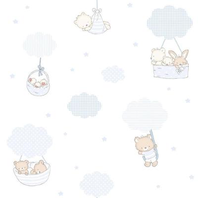 Papel De Parede Treboli Balões Azul 5801 - Rolo 10m X 0,53m