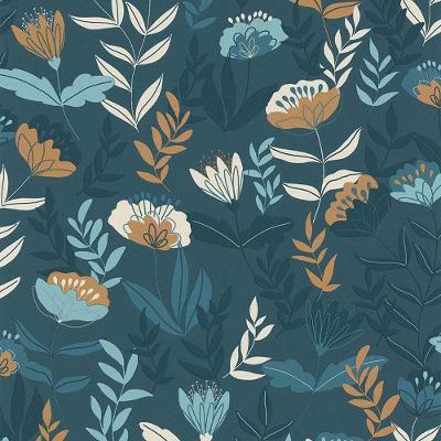 Papel De Parede Melody Abstract Flowers 51194511 - Rolo 10m X 0,53m