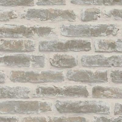 Papel De Parede Jackie Tijolo Bege 6827-10