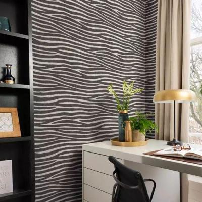 Papel De Parede African Queen Iii Animal Print Branco E Preto 751727