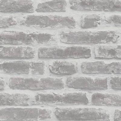 Papel De Parede Jackie Tijolo Cinza 6827-20