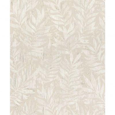 Papel De Parede Barbara Home Folhagem Cinza E Bege 561203