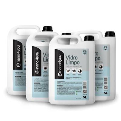 Kit Vidro Limpo Com Nanotecnologia 5L 4un