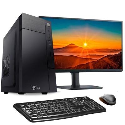 Computador Completo Tob Intel Core I3 Ssd 240gb Memória 4gb Windows 10 Pro Trial + Teclado E Mouse + Monitor 19" Desktop