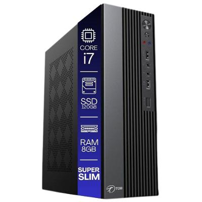 Computador Tob Slim Compacto Intel Core I7 Ssd 120gb Memória 8gb Windows 10 Trial Desktop Pc Cpu