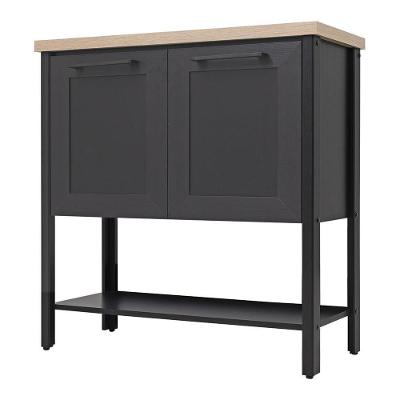 Gabinete Banheiro Com Tampo 2 Portas 79 Cm Bn02 Preto Dtall