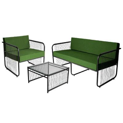 Conjunto 3 Peças Em Aço Carbono E Fibra Sintética Córdova Preto-verde