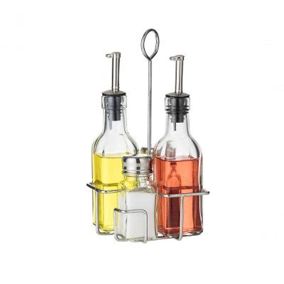 Galheteiro Com 5 Peças Em Inox Kenya