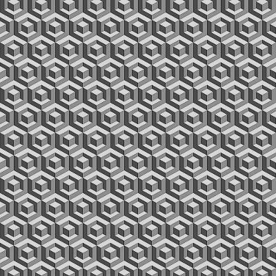 Papel De Parede Fiesta Modern Geométrico 3d Cinza Escuro 543214 Fiesta Modern 543214