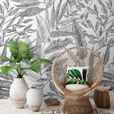 Mural De Parede Wanderlust Folhagem Branco Jf6101