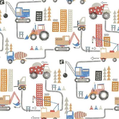 Papel De Parede De Construção - G78361 Colorido Tiny Tots 2 - G78361