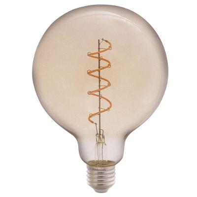 Lâmpada Led De Filamento Espiral Tramontina G125 4 W 2200 K Luz Amarela âmbar Tramontina