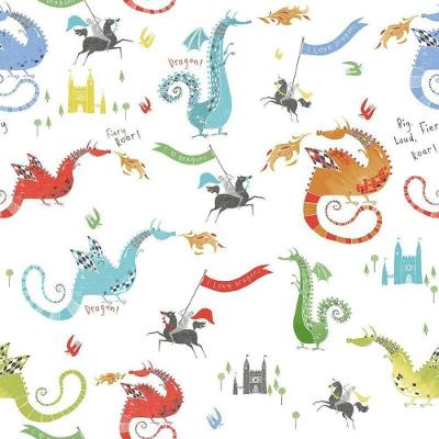 Papel De Parede Dragões G78368 Cores Brilhantes Tiny Tots 2 - G78368