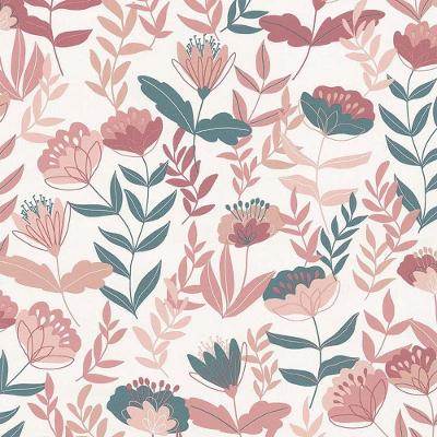 Papel De Parede Melody Abstract Flowers 51194503 - Rolo 10m X 0,53m