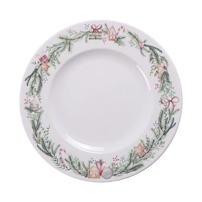 Prato Panetone Tramontina Casa Natal Noite Feliz Em Porcelana Decorada 28 Cm Tramontina