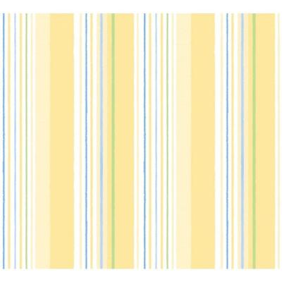 Papel De Parede Treboli Listrado Amarelo 5642 - Rolo 10m X 0,53m