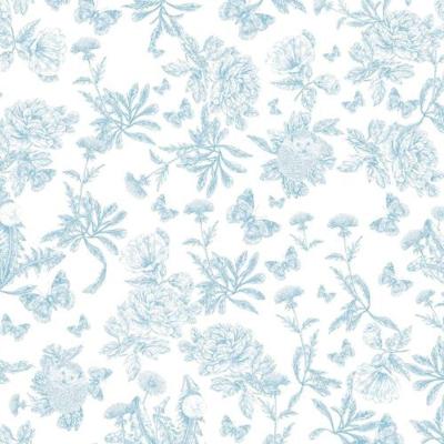 Papel De Parede Tartine Et Chocolat 4 Floral Azul 36230501tc