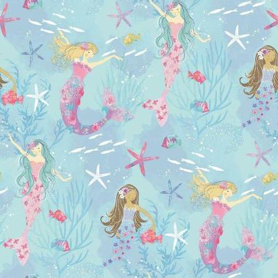 Papel De Parede Sereias - G78392 Turquesa Rosa Choque E Gliter Tiny Tots 2 - G78392