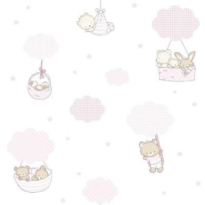 Papel De Parede Treboli Balões Rosa 5802 - Rolo 10m X 0,53m