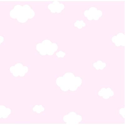 Papel De Parede Treboli Rosa Nuvens 5872 - Rolo 10m X 0,53m
