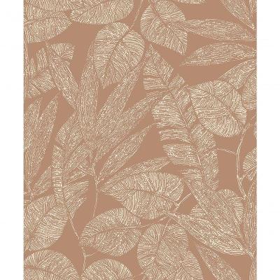 Papel De Parede Icon Folhagem Marrom A69502