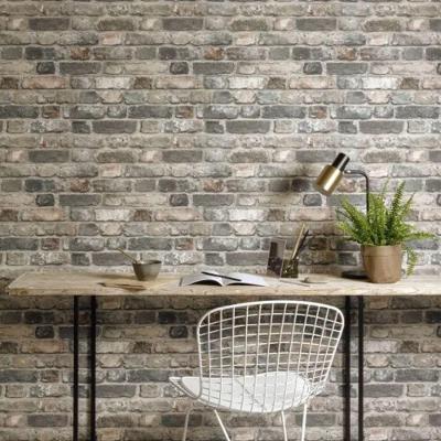Papel De Parede Wanderlust Tijolo Azul Wl2204
