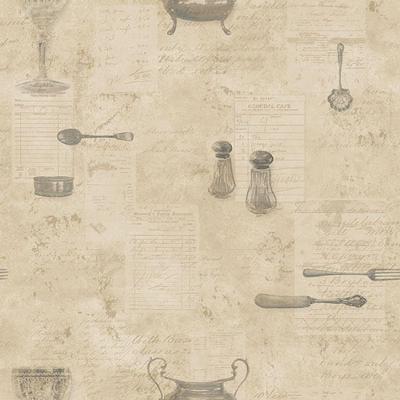 Papel De Parede Kitchen Recipes G12292 - Rolo 10m X 0,53m