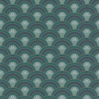 Papel De Parede Melody Art Deco Et Or 51197114 - Rolo 10m X 0,53m