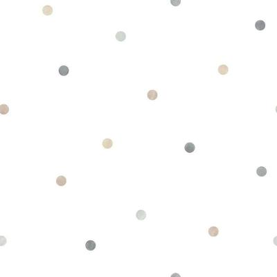 Papel De Parede Poá - G78365 Bege E Cinza Tiny Tots 2 - G78365
