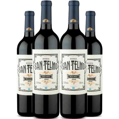 Vinho Tinto San Telmo Malbec 750ml Kit 4 Garrafas