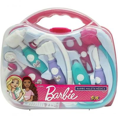 Brinquedo Barbie Kit Médica Com Maleta Fun F0011-9