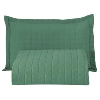 Kit Cobre Leito Colcha Monaco Solteiro Dupla Face 2 Peças Verde 100% Poliéster