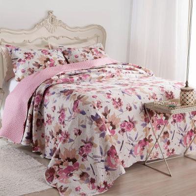 Kit Cobre Leito Colcha Queen Boutex Dupla Face Italia 100% Poliéster