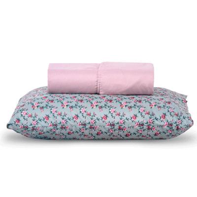 Jogo De Cama Lençol Solteiro Topchick 2 Peças Rosê 80% Algodão 20% Poliéster