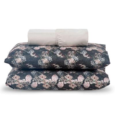 Jogo De Cama Lençol Casal Topchick 3 Peças Cáqui 100% Poliéster