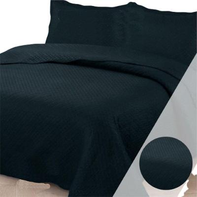 Colcha King Bouti Dupla Face 03 Peças Preto 100% Poliéster