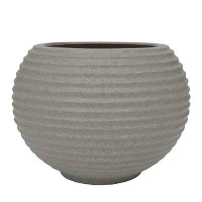 Vaso Bromélia Fosco 36x37cm Granito Pedra
