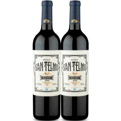 Kit 2 Garrafas Vinho Tinto San Telmo Malbec 750ml