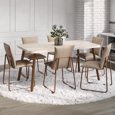 Conjunto Sala De Jantar 6 Cadeiras Di Nettuno Carraro Petra E Rosê