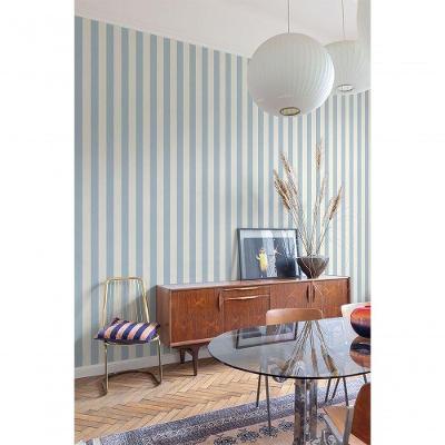 Papel De Parede Maison Listrado Azul Mn4007