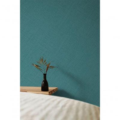 Papel De Parede Maison Aspecto Têxtil Azul Mn1012